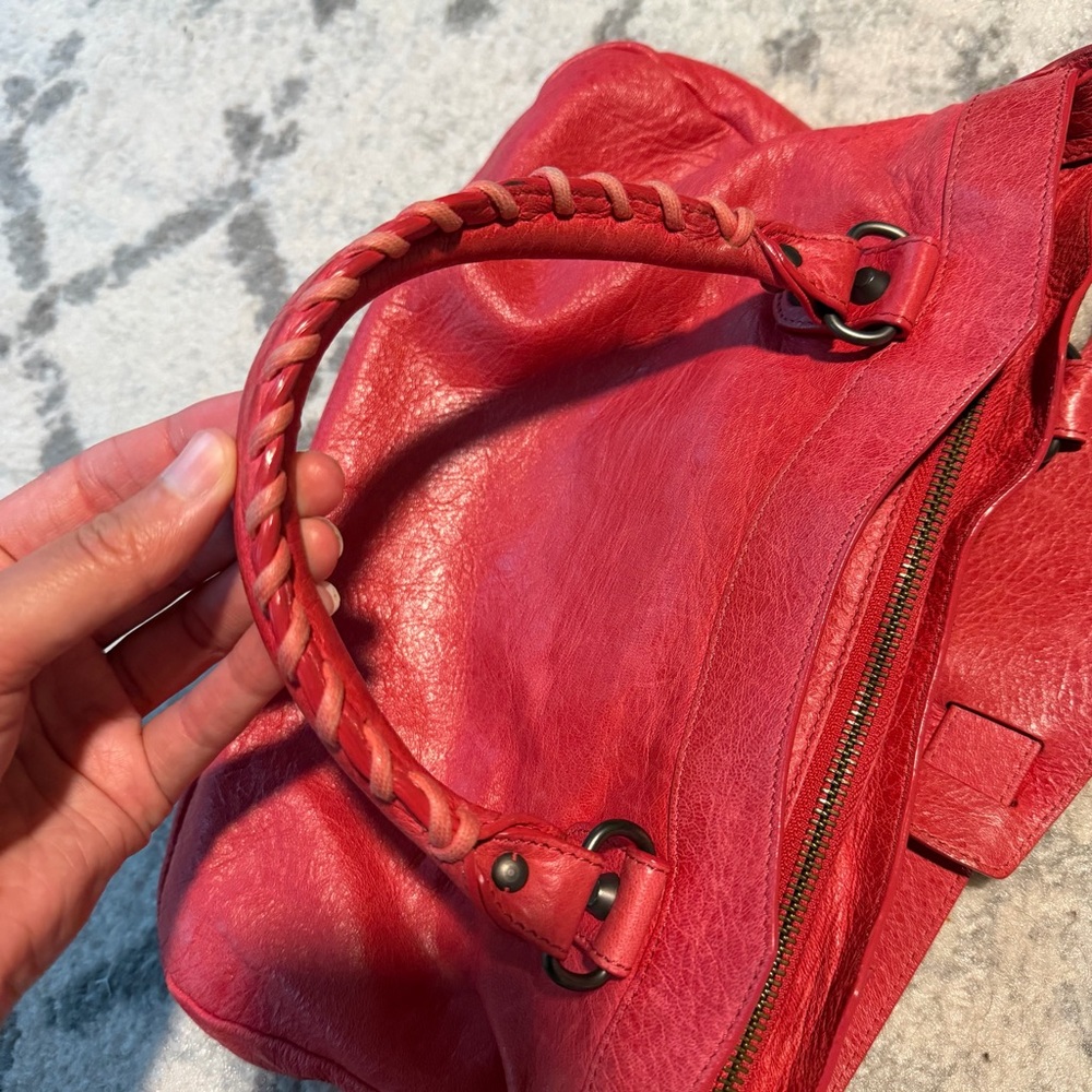 BALENCIAGA hot pink small city bag similar style handbag - Picture 5 of 8